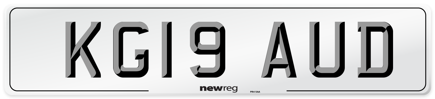 KG19 AUD Number Plate from New Reg